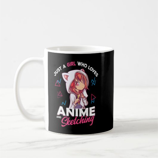 Mug Juste une fille qui aime Anime et Sketching Otaku  (Gauche)