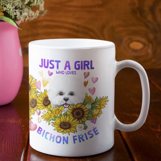 Mug Juste une fille qui aime Bichon Frisé Chien race