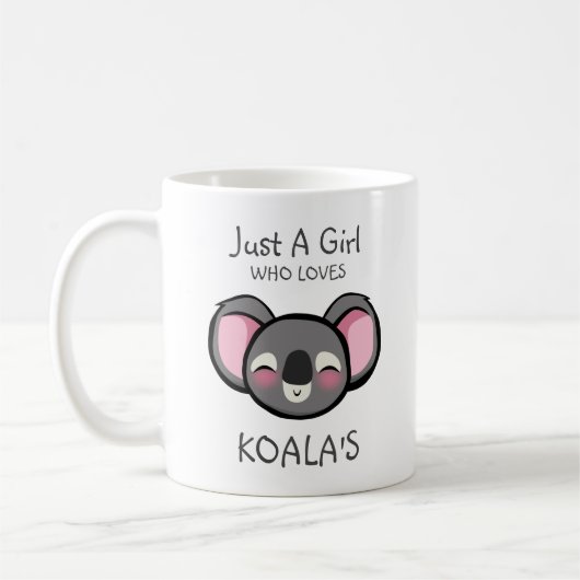 Mug Juste une fille qui aime celle de Koala (Gauche)
