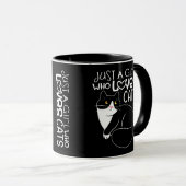 Mug Juste une fille qui aime chats fou chat femme chat (Devant droit)