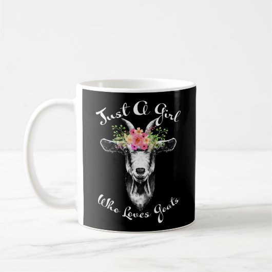 Mug Juste une fille qui aime Chèvres Farmer femmes Chè (Gauche)