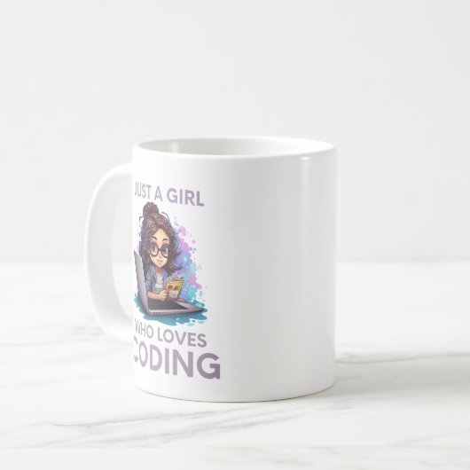 Mug Juste Une Fille Qui Aime Coder Geek Coding Femmes (Devant gauche)