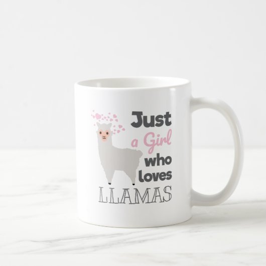 Mug Juste une fille qui aime des lamas (Droite)