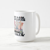 Mug Juste une fille qui aime dessiner (Devant droit)