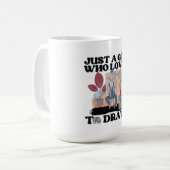 Mug Juste une fille qui aime dessiner (Devant gauche)