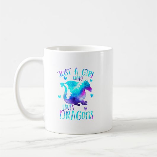 Mug Juste une fille qui aime Dragons Galaxy Space Drag (Gauche)