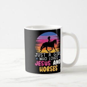 Mug Juste Une Fille Qui Aime Jésus Et Chevaux Équestre