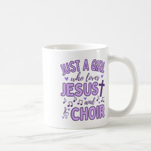 Mug Juste une fille qui aime Jésus et le chœur musique