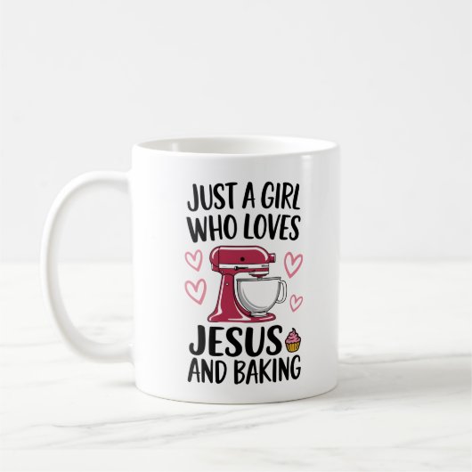 Mug Juste une fille qui aime Jésus et qui cuisine (Gauche)