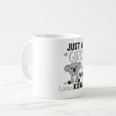Mug Juste Une Fille Qui Aime Koalas Cute Koala Ours (Devant gauche)