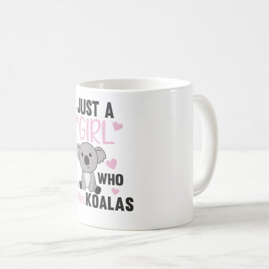 Mug Juste Une Fille Qui Aime Koalas Cute Koala Ours (Devant droit)