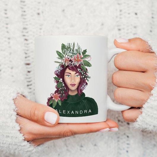 Mug Juste une fille qui aime la beauté de Noël