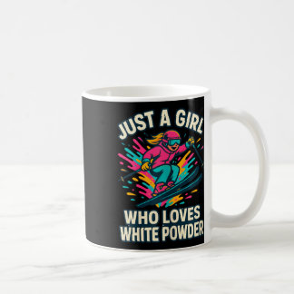 Mug Juste Une Fille Qui Aime La Neige Blanche Poudreus