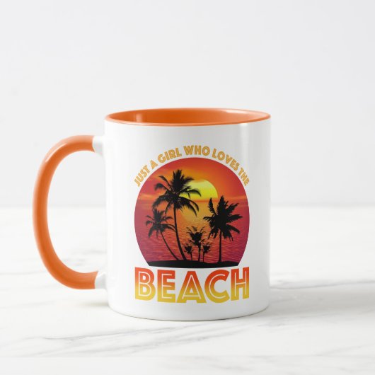 Mug Juste Une Fille Qui Aime La Plage (Gauche)