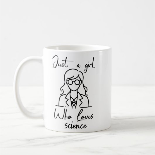 Mug Juste une fille qui aime la science (Gauche)