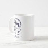 Mug Juste une fille qui aime la silhouette de chevaux (Devant gauche)