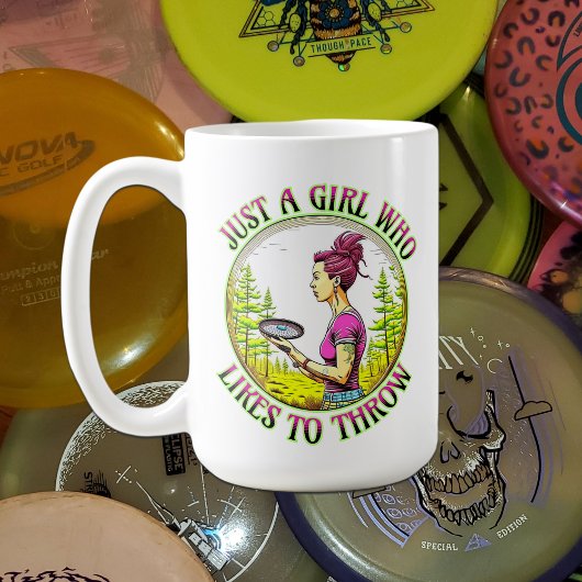 Mug Juste une fille qui aime lancer | Disc Golf