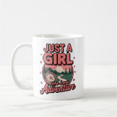 Mug Juste une fille qui aime l'aventure Compass Design (Gauche)