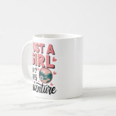 Mug Juste une fille qui aime l'aventure Randonnée desi (Devant gauche)