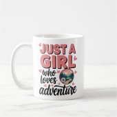 Mug Juste une fille qui aime l'aventure Randonnée desi (Gauche)