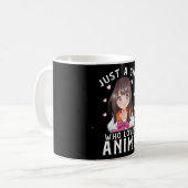 Mug Juste une fille qui aime le cadeau japonais Anime (Devant gauche)