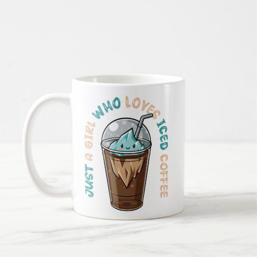 Mug Juste une fille qui aime le café glacé (Gauche)