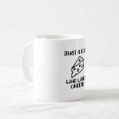 MUG JUSTE UNE FILLE QUI AIME LE FROMAGE (Devant gauche)