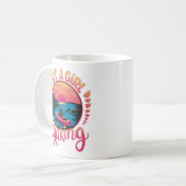 Mug Juste une fille qui aime le Kayaking Sunset Design (Devant gauche)