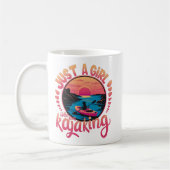 Mug Juste une fille qui aime le Kayaking Sunset Design (Gauche)