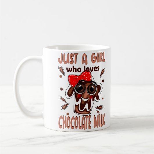 Mug Juste une fille qui aime le lait au chocolat (Gauche)