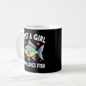 Mug Juste une fille qui aime le poisson (Devant gauche)
