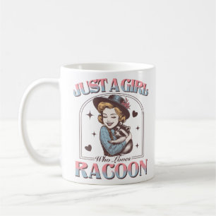 Mug Juste une fille qui aime le racoon Retro Funny Rac