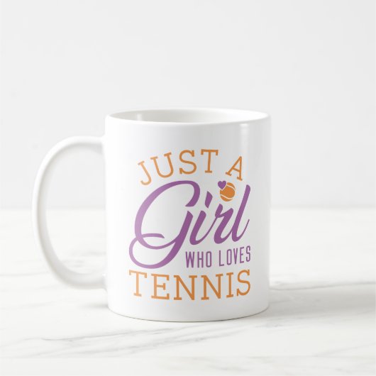 Mug Juste Une Fille Qui Aime Le Tennis (Gauche)