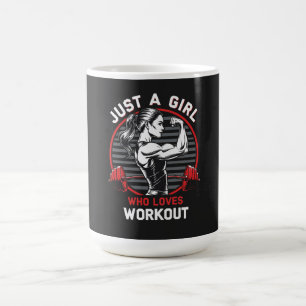 Mug Juste une fille qui aime l'entraînement T-shirt gy