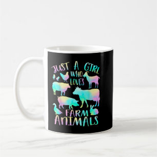 Mug Juste une fille qui aime les animaux de ferme vach
