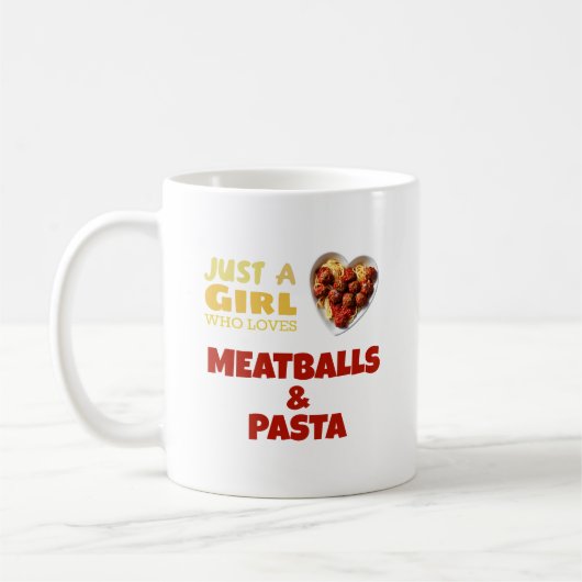 Mug Juste une fille qui aime les boulettes de viande e (Gauche)