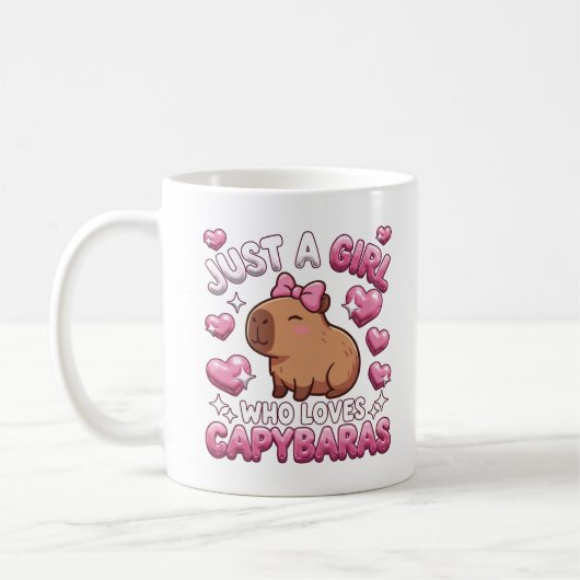 Mug Juste une fille qui aime les capybaras (Gauche)