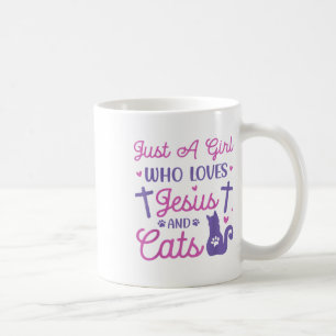 Mug Juste Une Fille Qui Aime Les Chats Et Jésus Animal