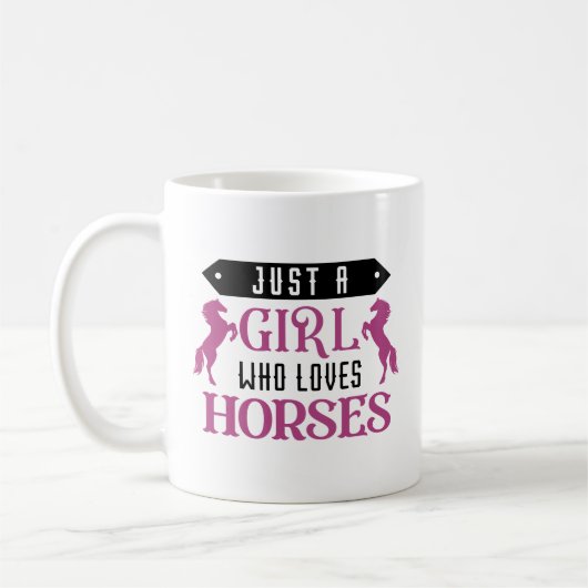 Mug Juste Une Fille Qui Aime Les Chevaux (Gauche)