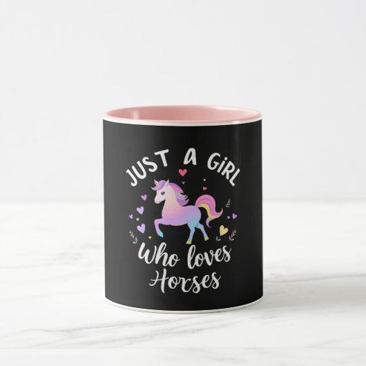 Mug Juste une fille qui aime les chevaux (Centre)