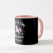 Mug Juste une fille qui aime les chevaux (Devant droit)