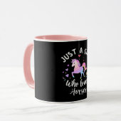 Mug Juste une fille qui aime les chevaux (Devant gauche)