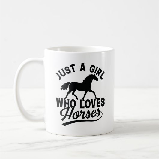 Mug Juste Une Fille Qui Aime Les Chevaux (Gauche)