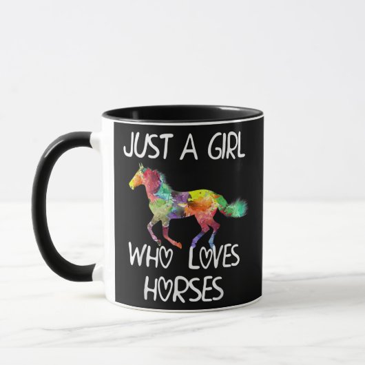 Mug Juste Une Fille Qui Aime Les Chevaux Filles Mignon (Gauche)