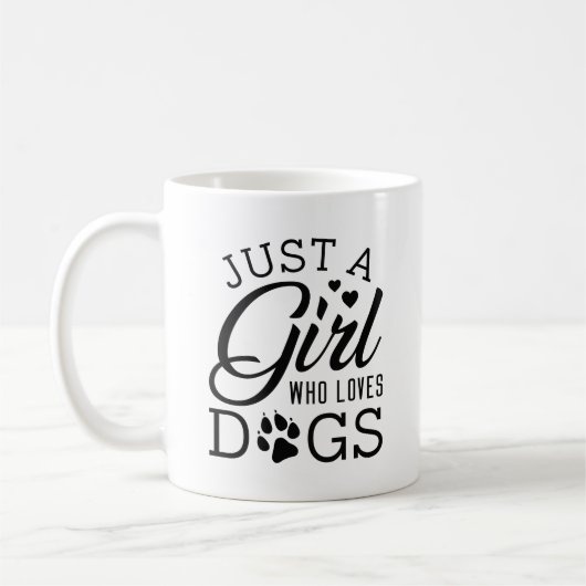 Mug Juste Une Fille Qui Aime Les Chiens (Gauche)
