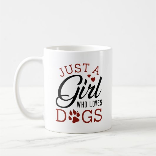 Mug Juste Une Fille Qui Aime Les Chiens (Gauche)