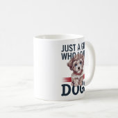 Mug Juste une fille qui aime les chiens design mignon (Devant droit)