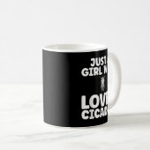 Mug Juste une fille qui aime les Cicadas (Devant droit)