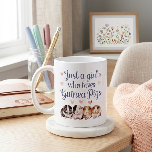 Mug Juste une fille qui aime les cochons d'Inde | Coch
