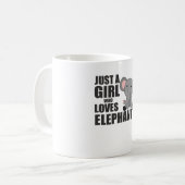 Mug Juste une fille qui aime les éléphants (Devant gauche)